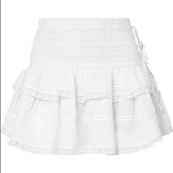 LoveShackFancy Mira Skirt in White Sz XS - Picture 4 of 4